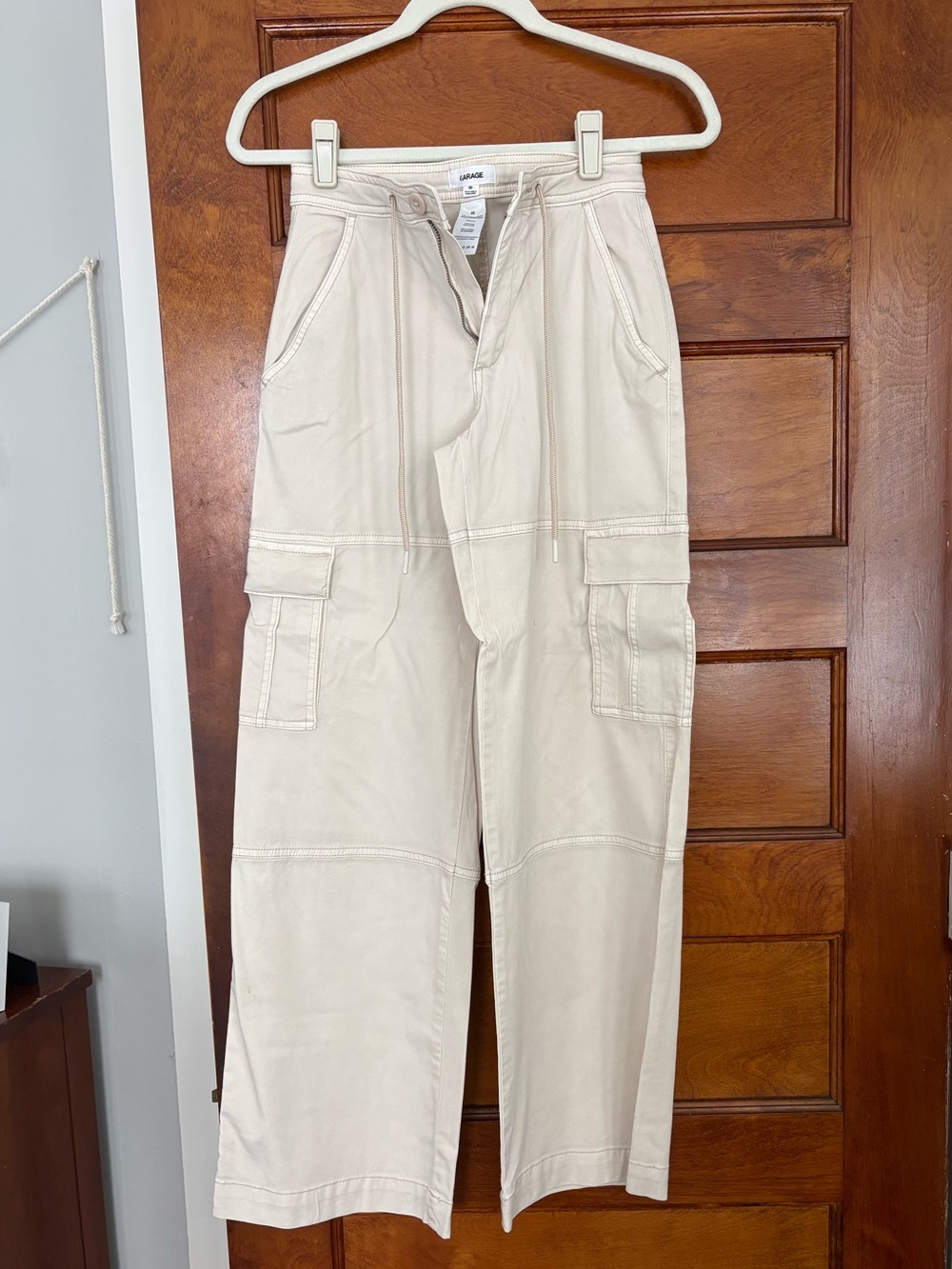 Garage Cream Utility Cargo Pants